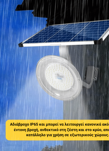 Blue Carbon Solar Garden Light 15W Ηλιακό Φωτιστικό Κήπου