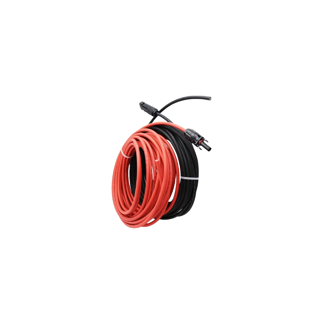 SUNKEAN EXT.CABLE 1x6mm2 BLACK-RED 25m