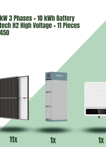 Σετ 5 kW 3 Phases + 10 kWh Μπαταρία Pylontech H2 High Voltage + 11 Τεμάχια Trina 450