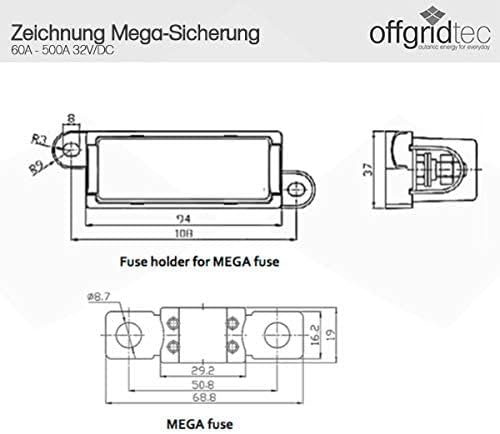 Offgridtec Mega-Fuse 250A 32V Σετ Ασφαλειών για Φωτοβολταϊκά & Inverter 5 Τεμάχια - Image 2