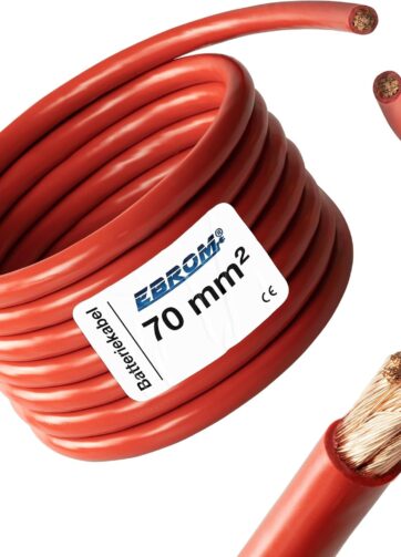 EBROM OFC H07V-K 95mm² Καλώδιο Μπαταρίας για Φωτοβολταϊκά & Inverter Κόκκινο