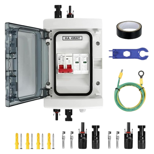 Κουτί Σύνδεσης Φωτοβολταϊκών DC 1000V 40A με Αντικεραυνική Προστασία & Διακόπτη Απομόνωσης IP65 (1 String)