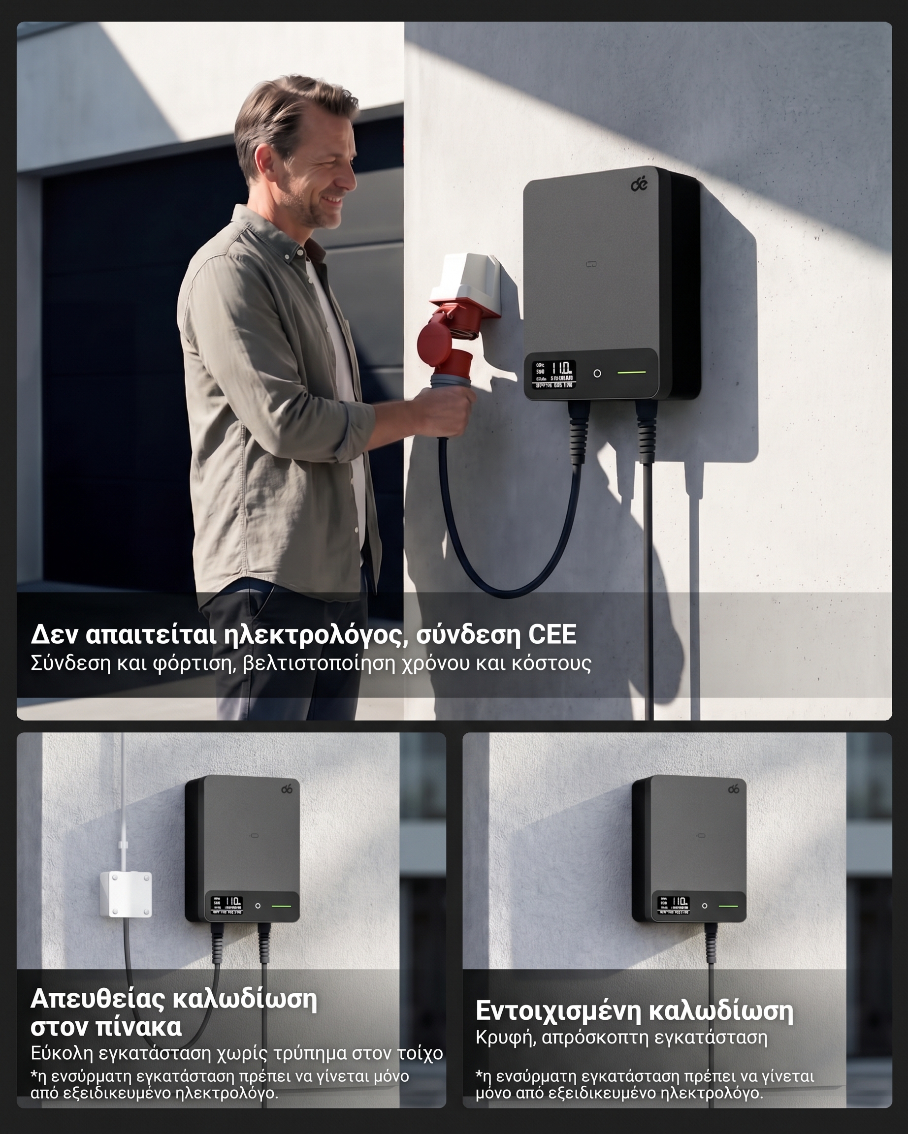 Wallbox 11kW RFID EV Charging Black – Τριφασικός Φορτιστής Ηλεκτρικού Αυτοκινήτου με RFID Μαύρος - Image 6