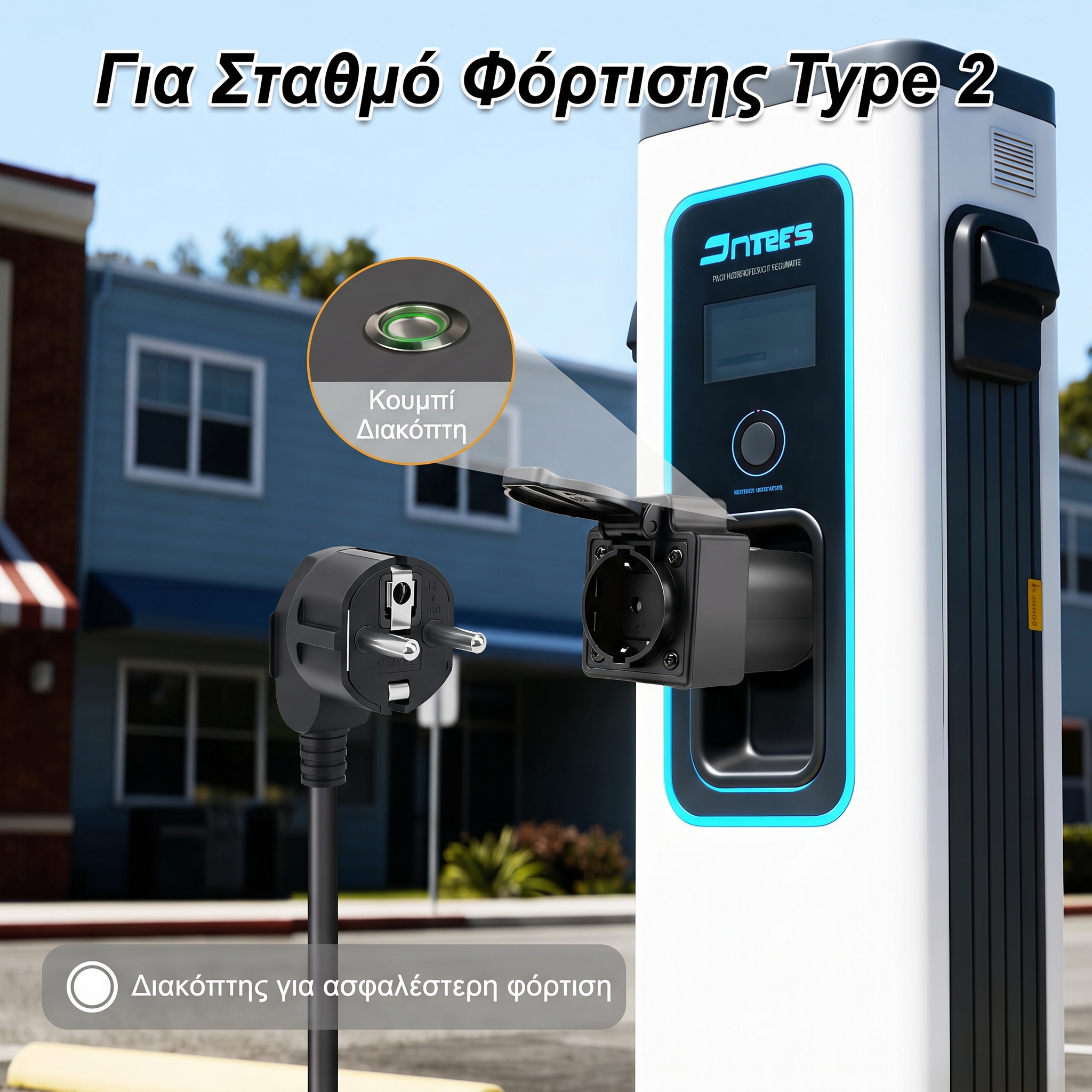 GUWIEYG Type 2 σε Schuko 16A – Αντάπτορας Φορτιστή Ηλεκτρικών Οχημάτων - Image 3