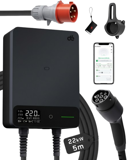 Wallbox 11kW RFID EV Charging Black – Τριφασικός Φορτιστής Ηλεκτρικού Αυτοκινήτου με RFID Μαύρος